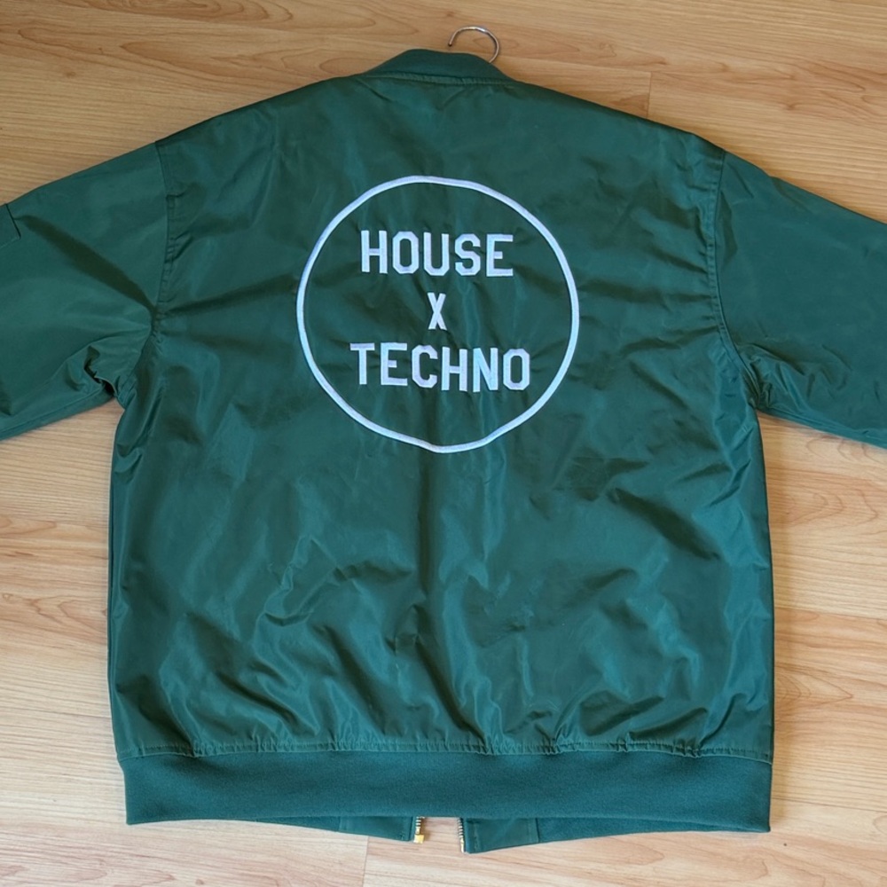 Green 'HOUSE X TECHNO' Bomber Jacket CRSSD